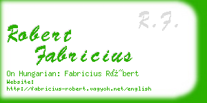 robert fabricius business card